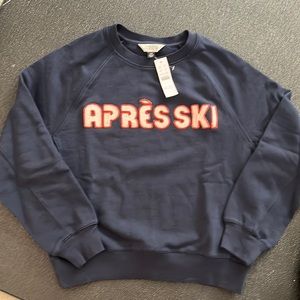 J.crew cropped  navy sweatshirt